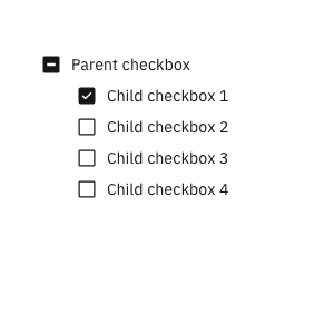 Checking a child checkbox. Checking a child checkbox.